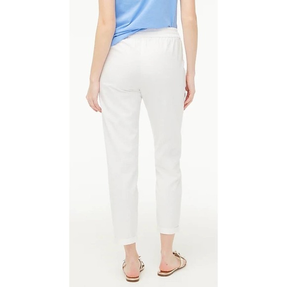 J. Crew Factory Tall Linen-Cotton Blend Drawstring Pants Size 12 NWT - Picture 2 of 11